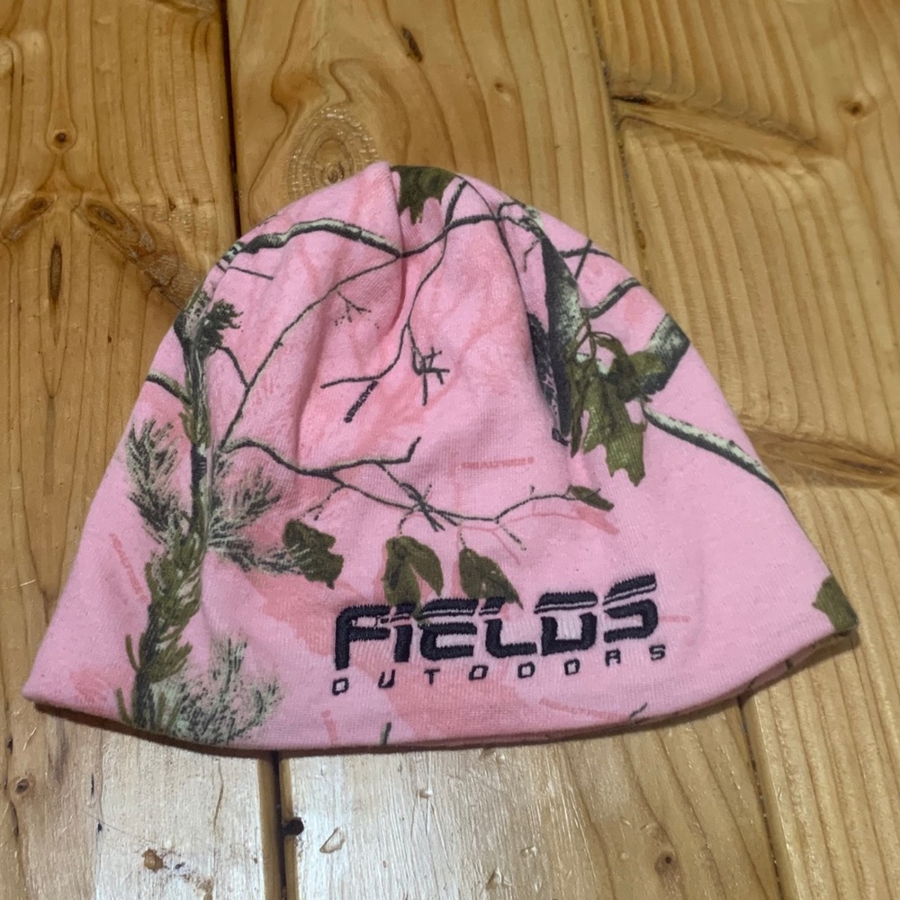 NWOT: Pink Camouflage Beanie